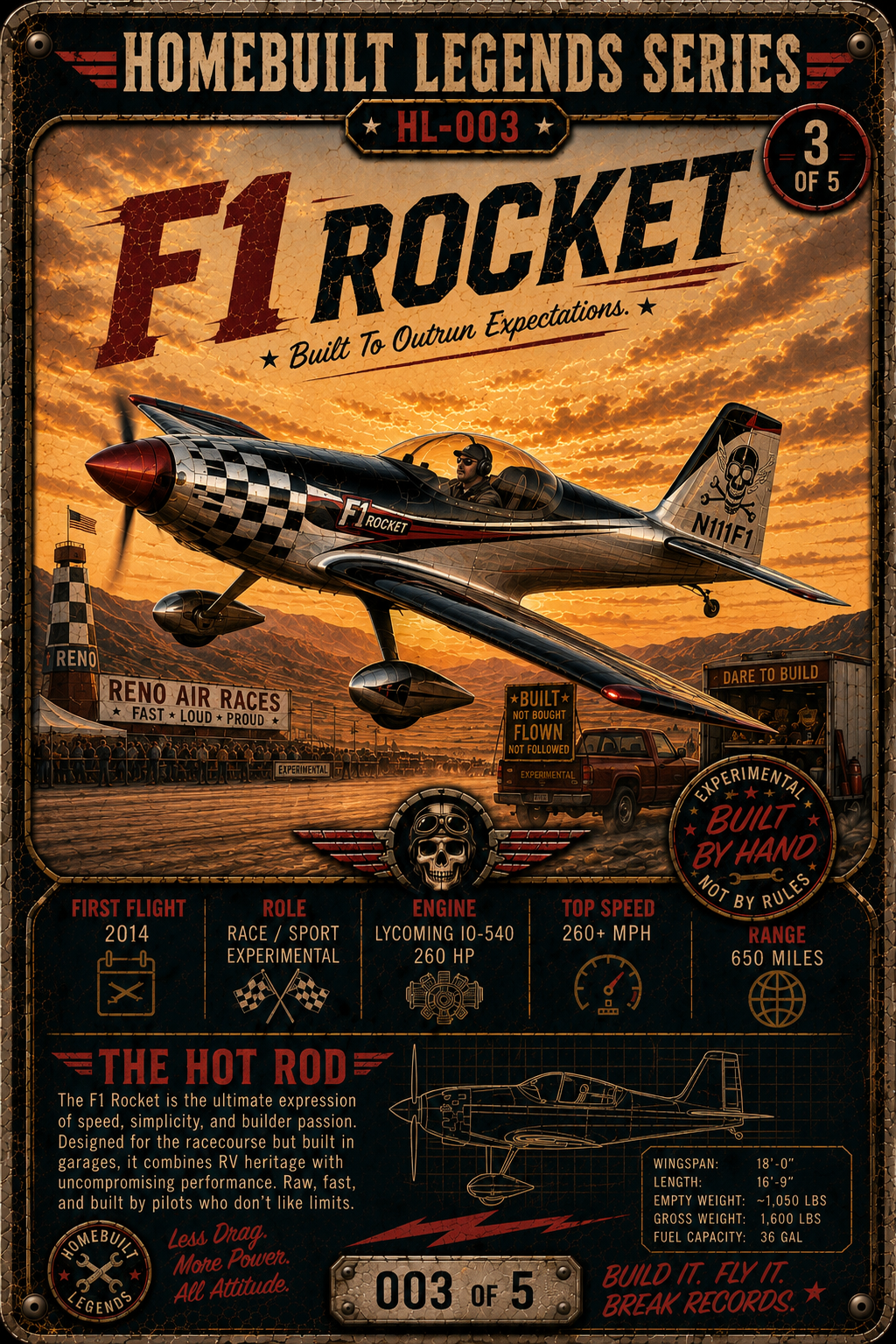 Flyin' Outlaw Series – Aircraft Wanted Poster Magnet