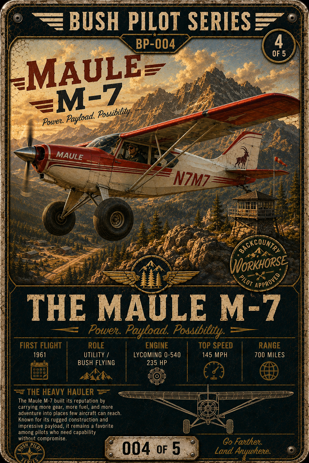 The Maule M-7 magnetic print
