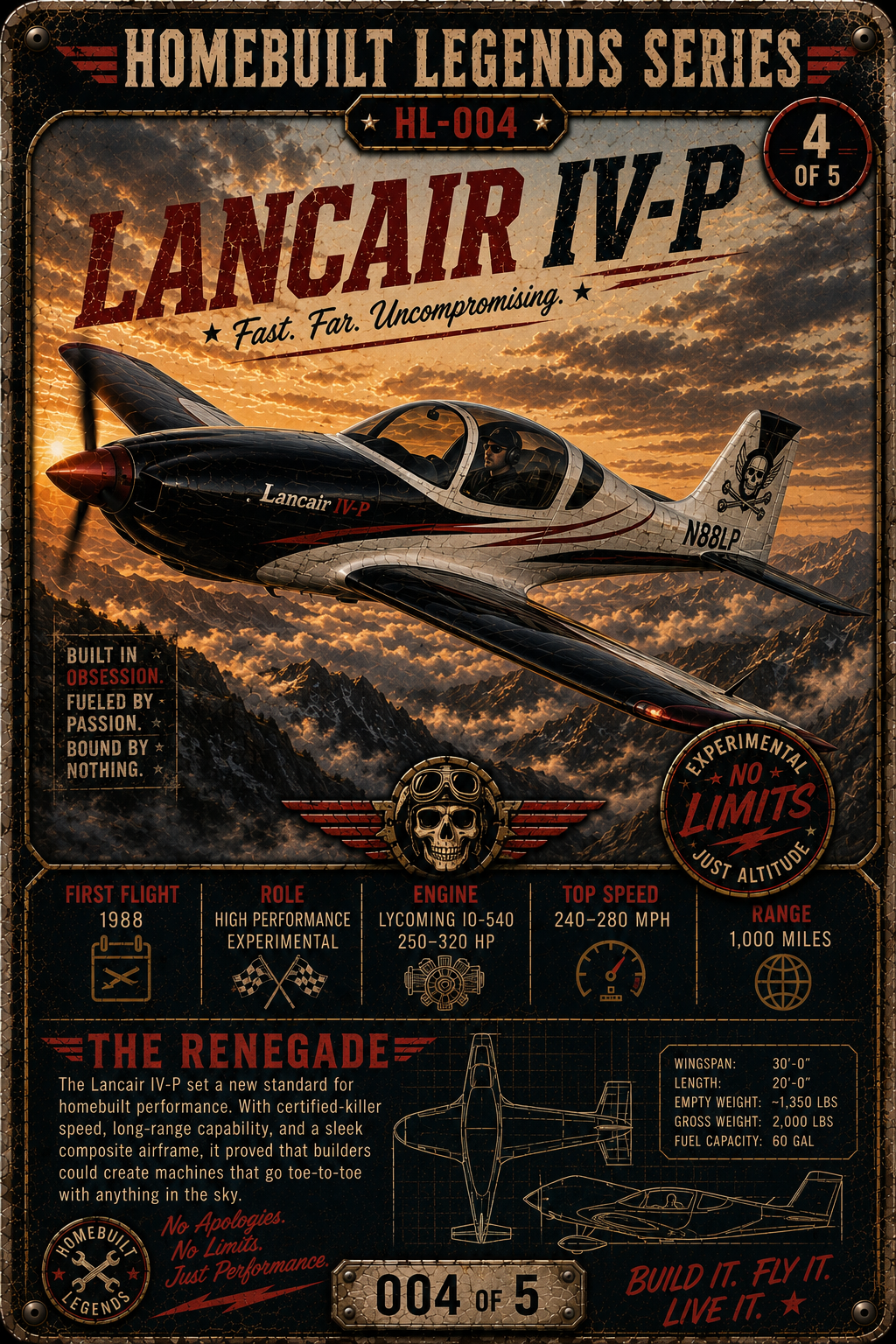 Flyin' Outlaw Series – Aircraft Wanted Poster Magnet